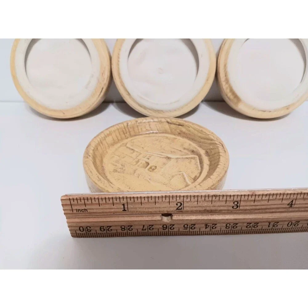 Duncan Enterprises Lot Of 4 Ceramic Amish Folklore  Country Home Coasters 3